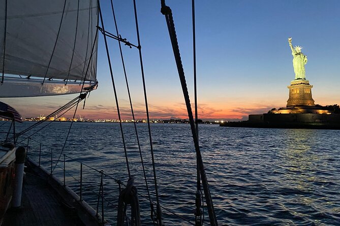 New York City Sunset Jazz Sail aboard Clipper City - Ellis Island Pass-By and the Meaning of the Route