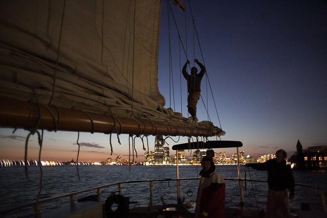 New York City Sunset Jazz Sail aboard Clipper City - Bridges, Night Lights, and the Brooklyn-Side View