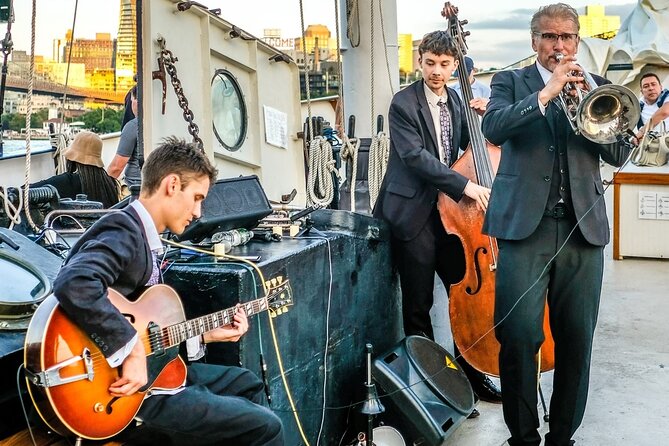 New York City Sunset Jazz Sail aboard Clipper City - Lower Harbor Views to the Manhattan Skyline