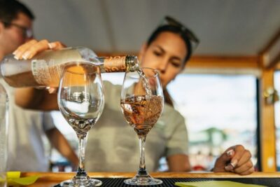 New York City: Sunset Yacht Cruise - Entering the “old-world” boat: salon comfort and deck access