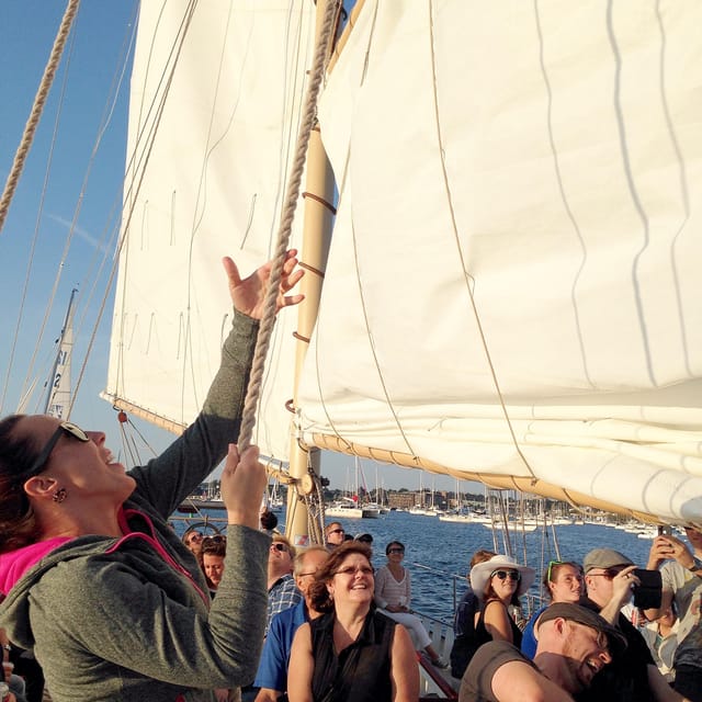 Newport: Day Sail on Narragansett Bay aboard Aquidneck - Hands-on sailing and captain commentary: what you’re really signing up for