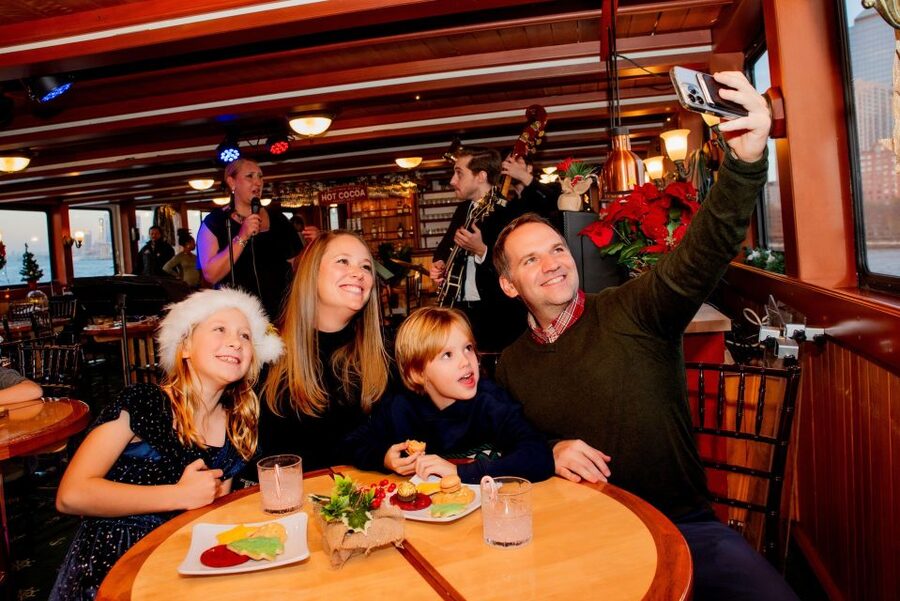 NYC: Holiday Yacht Cruise with Jazz, Cocoa & Carols - The Onboard Setup: Heated Solarium, Observation Areas, and Seating