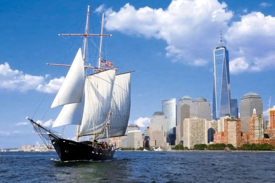 NYC: Statue of Liberty Day Sail with Onboard Bar - Pier 17 Meets the Clipper City: the vibe before you cast off