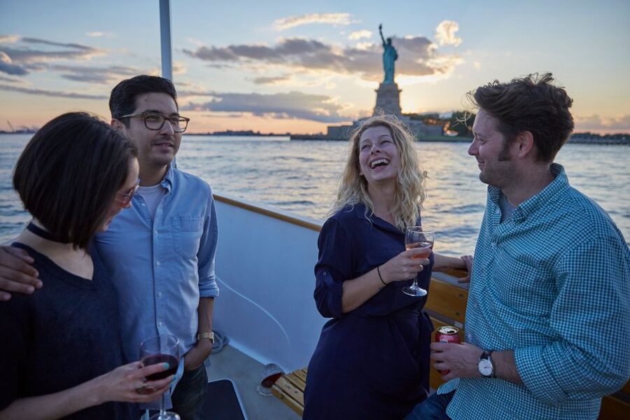 NYC: Sunset Cruise on a Small Yacht with a Drink - Getting on Board at Chelsea Piers (Pier 62)