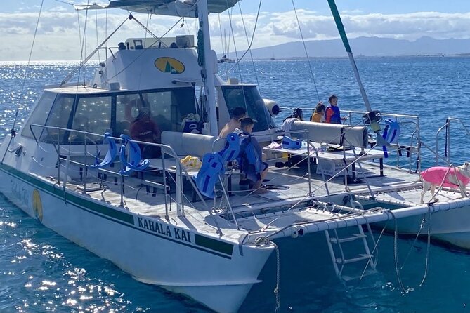 Oahu Catamaran Snorkel Tour: See Turtles 100% Guaranteed - Turtle Canyon on a small catamaran: what 2 hours really gives you