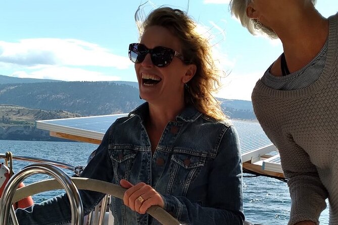 Okanagan Lake Sailing Tour from Penticton & Naramata BC - The Star of the Show: 46’ Hunter 460 Anam Cara