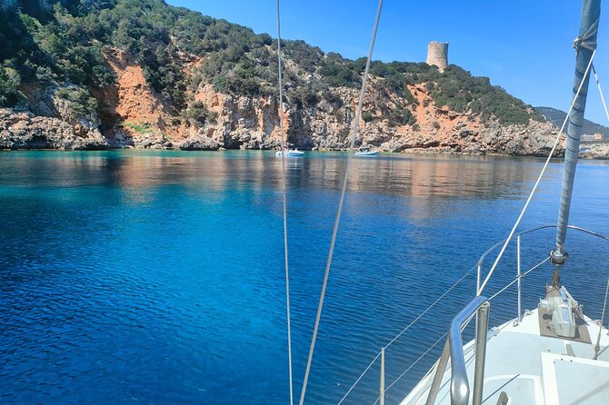 One day excursion on a sailing boat in the Gulf of Alghero - Torre del Lazzaretto: Aperitif or Final Swim, Based on the Coves