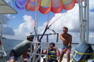 Parasailing Adventure at the Hilton Head Island - The Boat Setup: Custom Parasail Boat, Back-of-Boat Takeoff