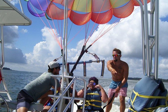 Parasailing Adventure at the Hilton Head Island - The Boat Setup: Custom Parasail Boat, Back-of-Boat Takeoff