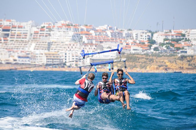 Parasailing from Albufeira Marina by Boat - The splash factor: you should plan to get wet