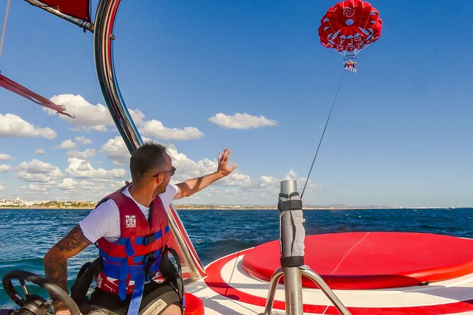 Parasailing from Albufeira Marina by Boat - Meeting at Alameda da Orada 2 and getting geared up fast