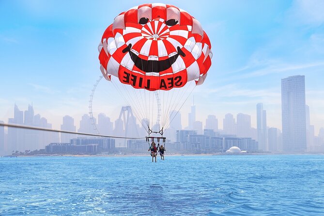 Parasailing in Dubai with Palm Jumeirah and JBR Beach views - The Boat Ride from Dubai Harbour to JBR: Short Transfer, Real Heat Check