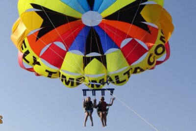 Parasailing Malta - The Boat Ride Part: Where You Start Seeing the Coast Properly