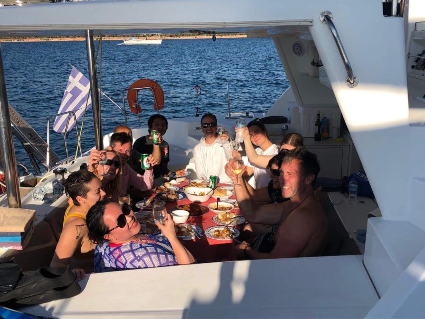 Paros: Catamaran Cruise with Swimming, Meal and Drinks - Equipment and comfort: what’s provided, what you should bring