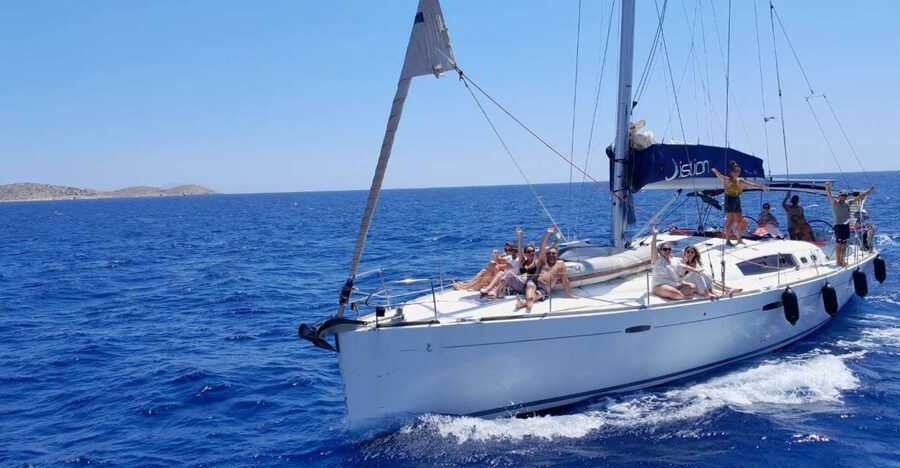 Paros: Full-Day Sailing Yacht Cruise - Rina’s Cave and the first cove: how the day starts off right