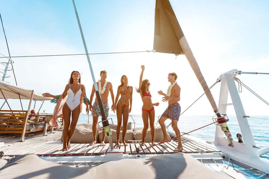 Phuket: Coral and Racha Islands Hype Luxury Catamaran - The Hype Boat Experience: Daybeds, DJ Sunset, and That Mid-Ocean Party Energy