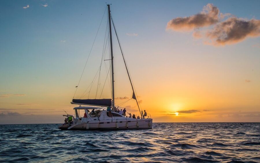 Phuket: Coral Island & Sunset Dinner by Sailing Catamaran - Koh Hey (Coral Island): Beaches, Swimming, and Snorkeling Time