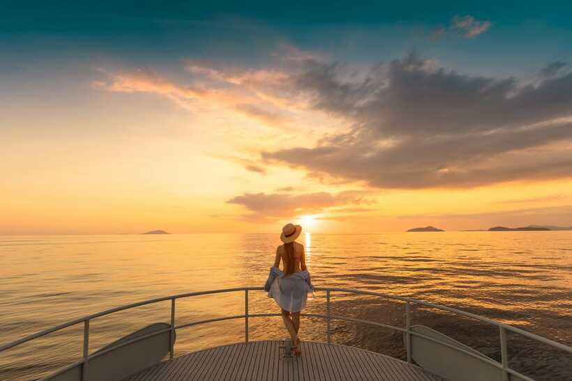 Phuket: Phi Phi Maiton Island Sunset Premium Catamaran Tour - Phi Phi Leh Near Pileh Lagoon: Emerald Water and Limestone Cliffs