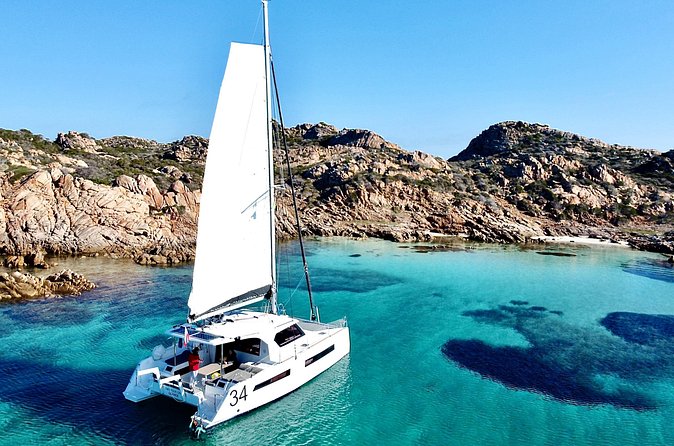 PREMIUM catamaran excursion archipelago of La Maddalena - Three Island Stops: snorkeling, tenders, and crowd-smart timing