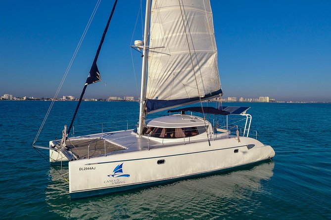 Private Catamaran from Cancun to Isla Mujeres | For up to 30 pepl - Stop 1 Snorkeling: Cancun Underwater Museum and Manchones Reef