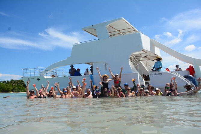 Private Catamaran with Sound system, Slide, Open bar & Snorkeling - Price and value: $699 for up to 10 people