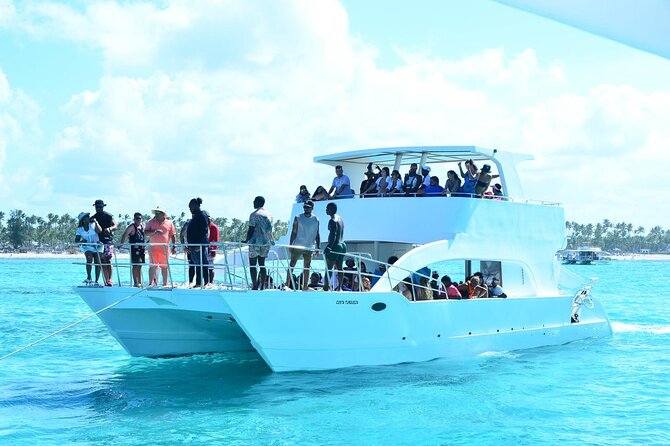 Private Catamaran with Sound system, Slide, Open bar & Snorkeling - Stop 1: Punta de los Nidos snorkeling with reef-and-fish time