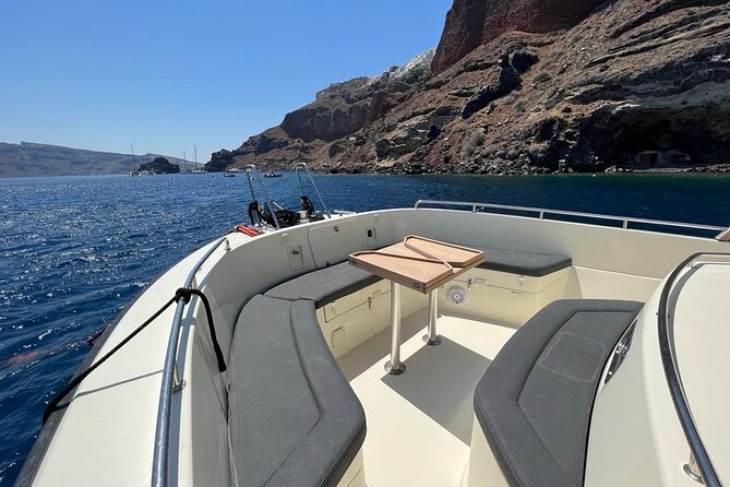 Private Full-Day Motor Yacht Cruise with Meal, Open Bar+Transfers - Palea Kameni hot springs: sulfur water and the novelty of getting muddy