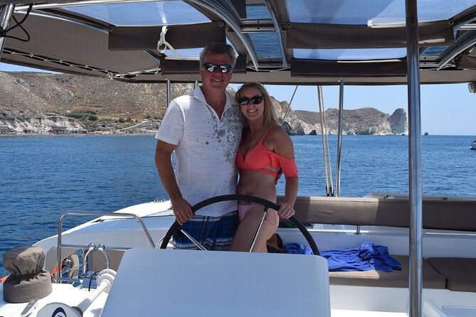 Private Luxury Santorini Catamaran Cruise with Port Pickup - Day vs sunset cruise: how the timing changes the feel