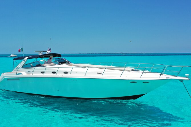 Private Luxury Yacht 55FT Rental in Cancun - On-Board Comfort: Crew, Drinks, Water Gear, and BYO Rules
