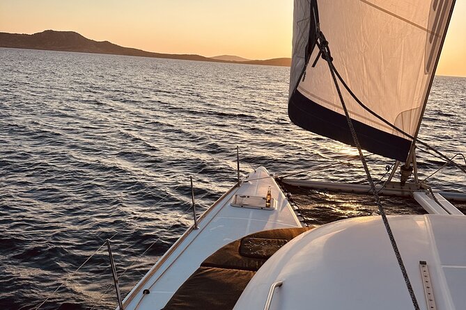 Private Mykonos Catamaran Day Cruise with Meals & Water Toys - The on-board meal: chef Dimitris Pramatias at sea