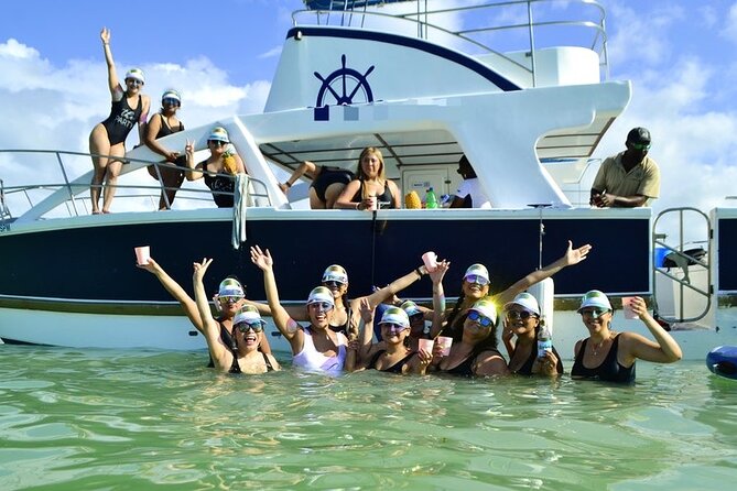 Private VIP Catamaran Party Boat Punta Cana Bavaro - Stop 3: Natural pool lounging for calm-water vibes