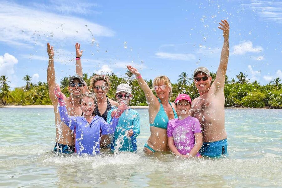 Punta Cana: Catamaran Family Tour - Snorkeling stop in shallow water: good for kids, smart for adults