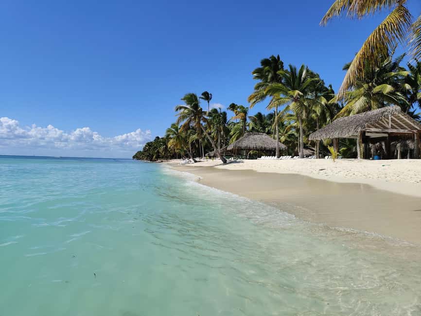 Punta Cana - Santo Domingo: Saona Island VIP Catamaran Tour - Laguna Azul natural pool: the mid-tour water break