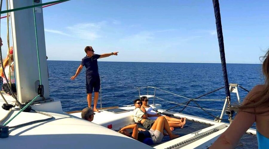 Rethymno: Sunset Catamaran Cruise - Sushi & Open Bar - Cruising Back Toward Rethymno and That Real Sunset Moment