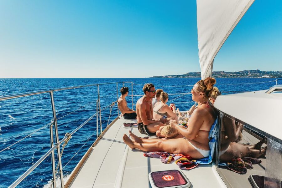 Rhodes: All-Inclusive Catamaran Cruise with Lunch and Drinks - Lunch on board: local flavors, easy eating, and the drink timing that matters