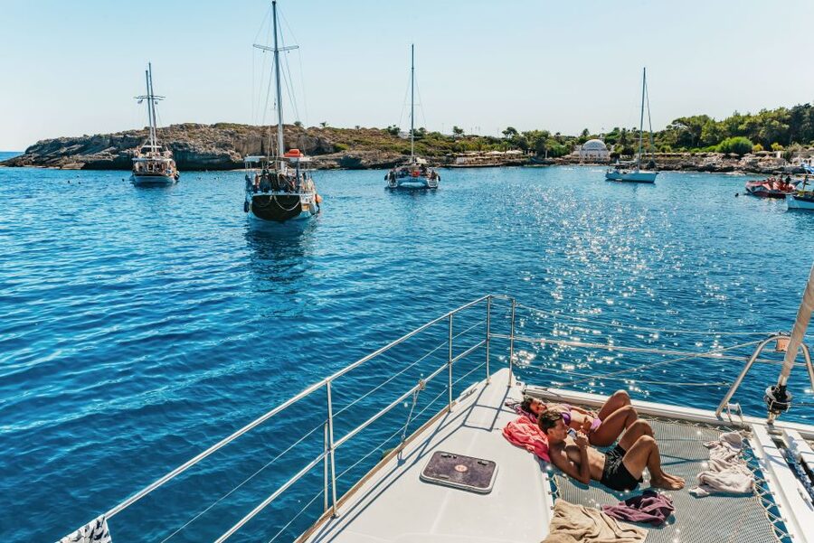 Rhodes: All-Inclusive Catamaran Cruise with Lunch and Drinks - The pacing of a 6-hour catamaran day (and why it doesn’t feel rushed)