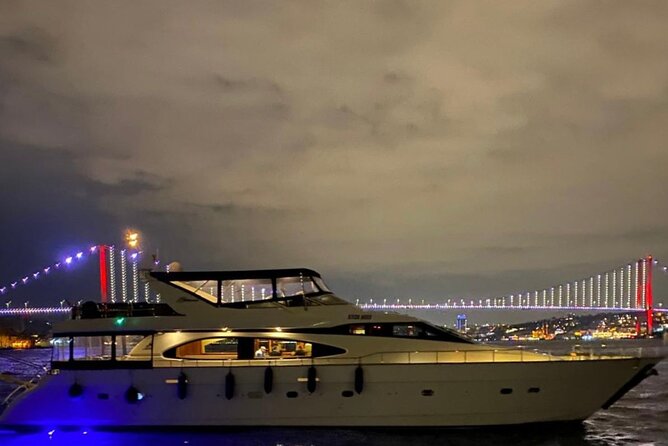 Romantic Night Cruise Live Violinist - Bebek and the Fatih Sultan Mehmet Bridge: elegant shorelines meet steel