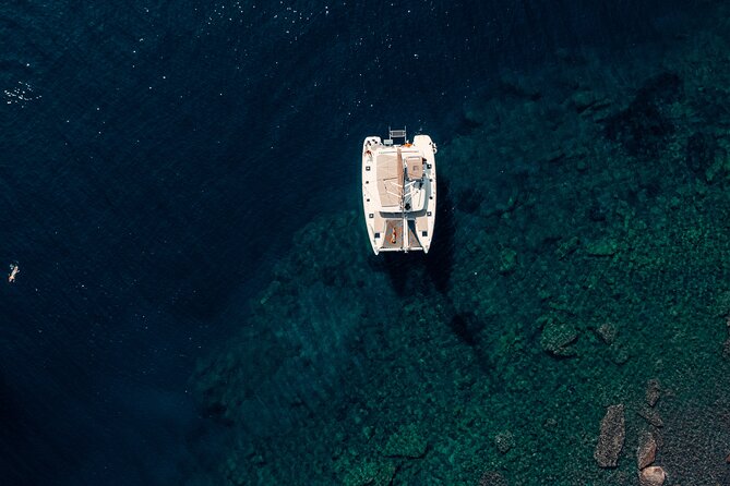Romantic Sunset Catamaran Caldera Cruise incl. Meal & Drinks - Pickup, Port, and Getting On Without Stress