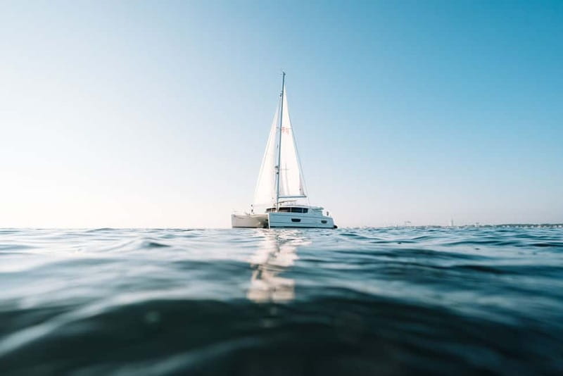 Rostock: Half-Day, Full-Day or Sunset Catamaran Cruise - First Steps: Getting Onboard at Yachthafen Hohe Düne