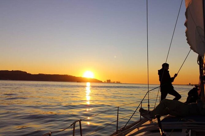 Sailboat Tour in Lisbon with drinks included | Morning and Sunset - Cristo Rei, Terreiro do Paço, and the return toward the dock