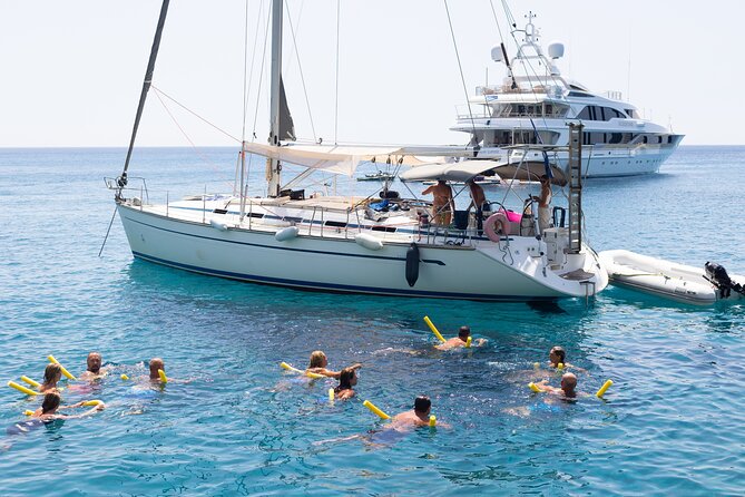 Sailing Boat Small Group Kleftiko and Sikia Cave West of Milos - Adamas Bay and the Agios Dimitrios Chapel Bell Swim