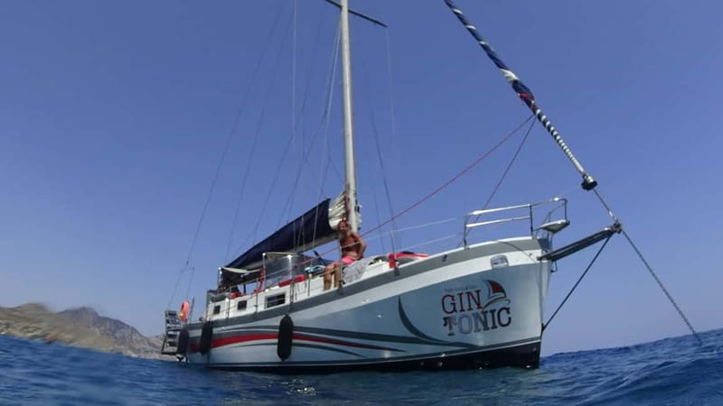 Sailing tour around Lindos with food and drinks - Agathi Caves and Stegna Caves: cave swimming with real variety