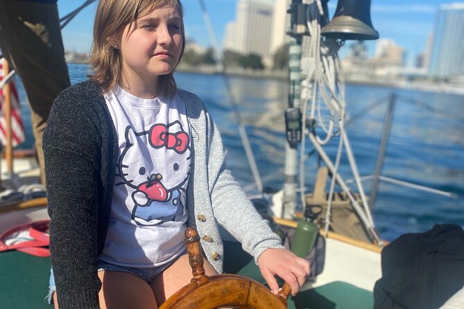 San Diego Sunset or Afternoon Sail on Classic Yacht - Under the Midway’s Bow: One of the Most Striking Views in the Bay