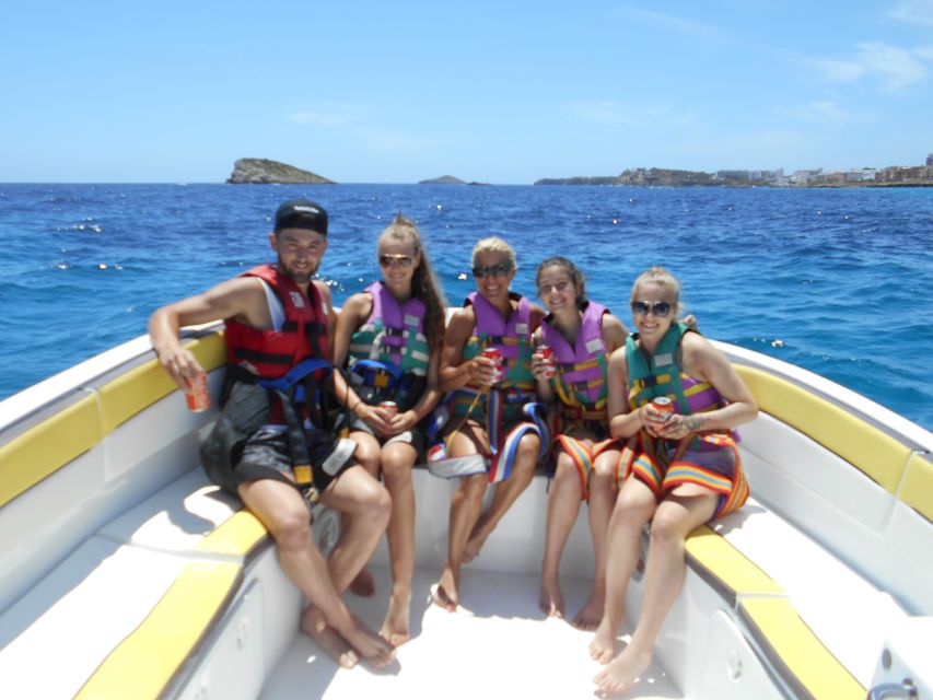 Santa Eulària des Riu: Parasailing Boat Cruise with Drinks - Finding your dock at PANTALAN D-60 (no hotel pickup)