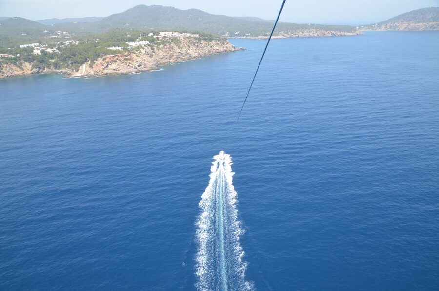 Santa Eulària des Riu: Parasailing Boat Cruise with Drinks - From Port de Santa Eulàlia: what the 1.5 hours actually includes