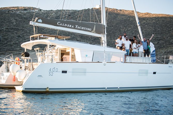 Santorini All-inclusive Private Catamaran Cruise - Vlychada Beach, Red Beach, White Beach: The Fast-Stop Beach Tour