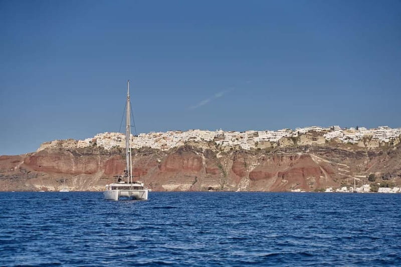 Santorini: Caldera Classic Catamaran Cruise w/ Meal & Drinks - Onboard BBQ and Drinks: The Meal Is Part of the Itinerary