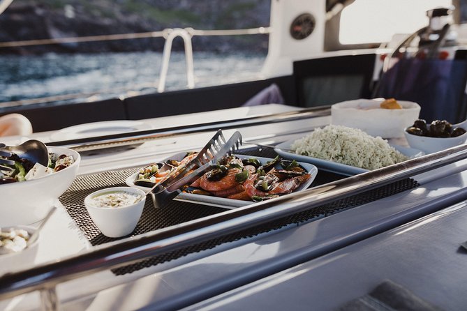 Santorini Caldera Private Sailing Boat Cruise - What swimming and snorkeling feel like on this cruise