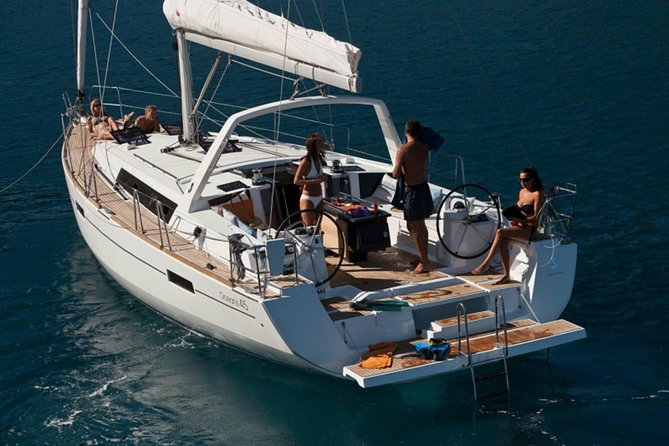 Santorini Caldera Private Sailing Boat Cruise - Lunch or dinner on board: BBQ, seafood, and a real vegetarian choice