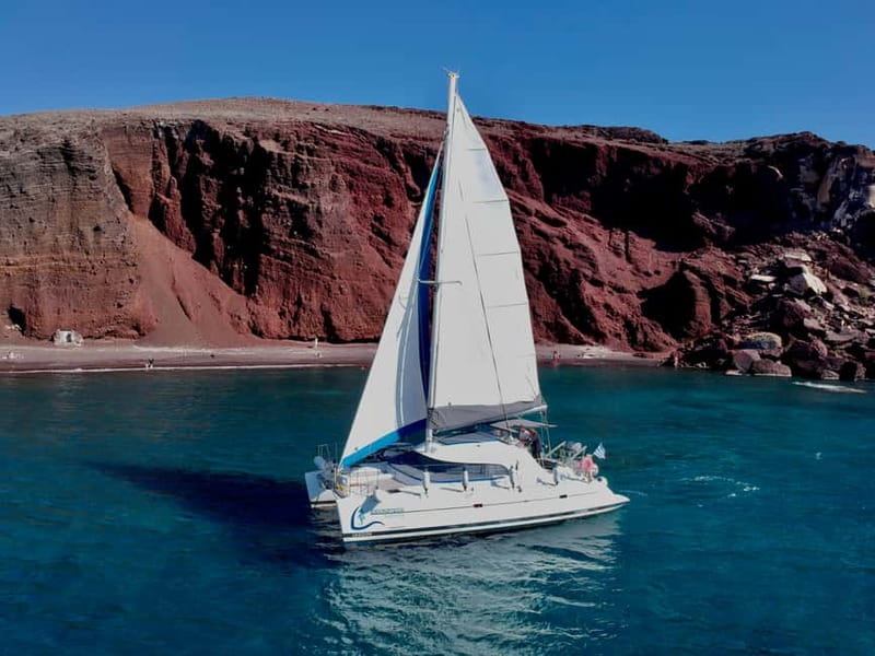 Santorini: Catamaran Cruise with Food and Drinks - Vlychada departure: the fast track to Santorini’s sea views